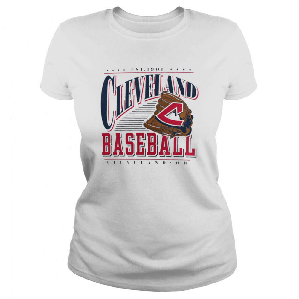 Cleveland Indians Cooperstown Collection Winning Time T Classic Womens T Shirt