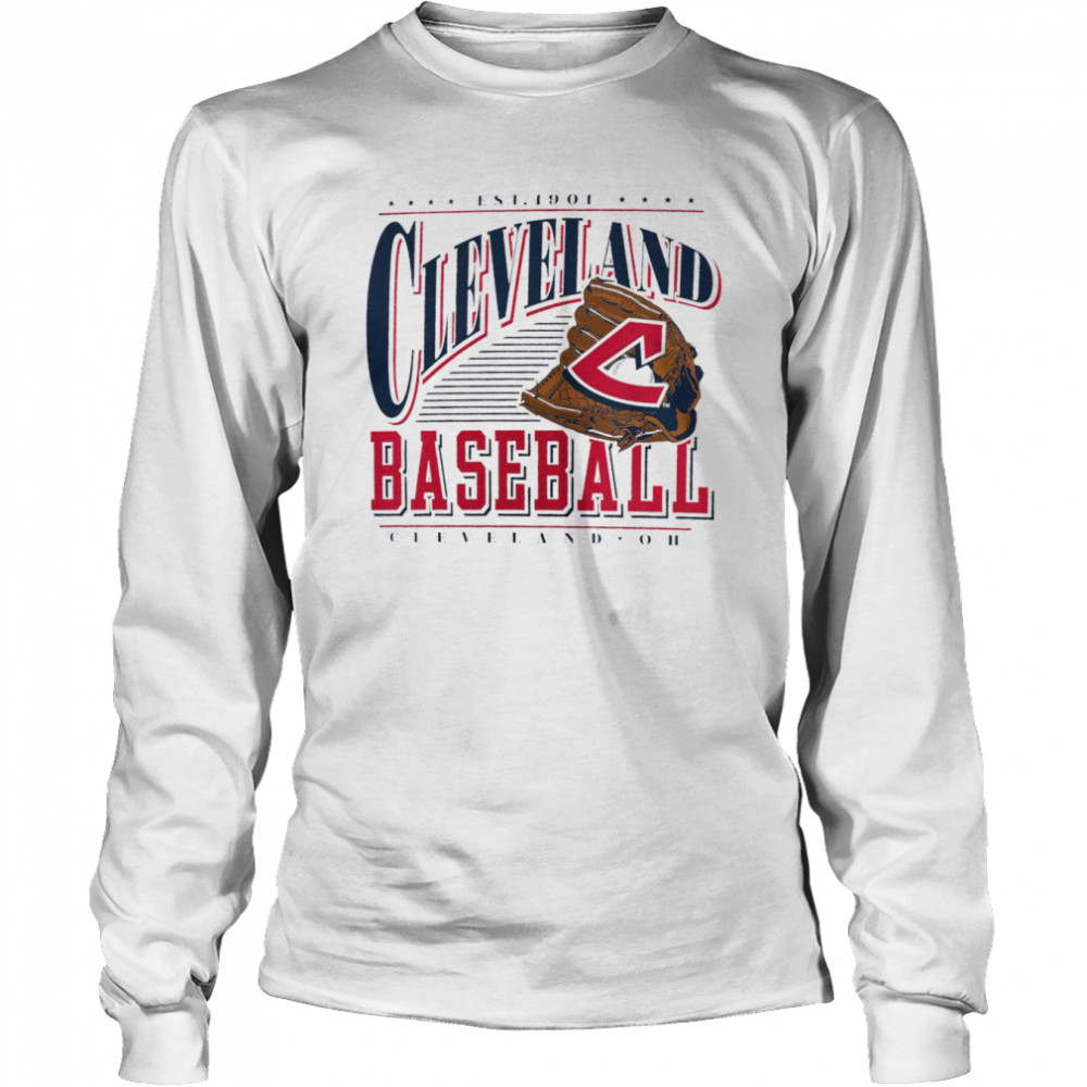 Cleveland Indians Cooperstown Collection Winning Time T Long Sleeved T Shirt