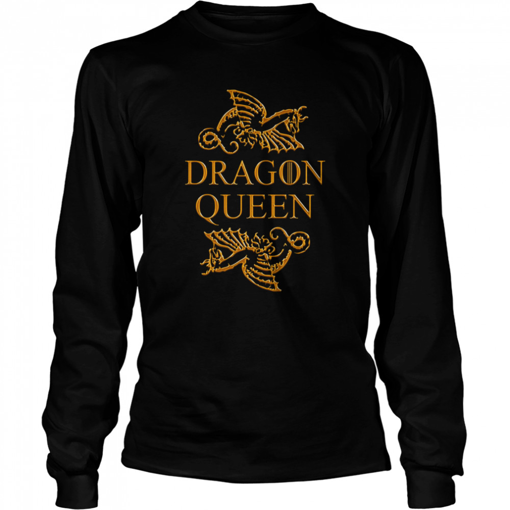 Dragon Queen House Of The Dragon Style Gold Shirt Long Sleeved T-Shirt