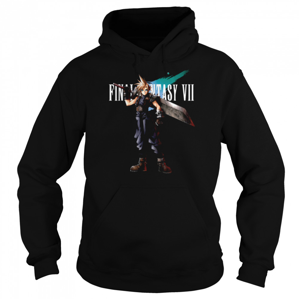 Final Fantasy 7 Main Character Cloud Strife Black Series Shirt Unisex Hoodie