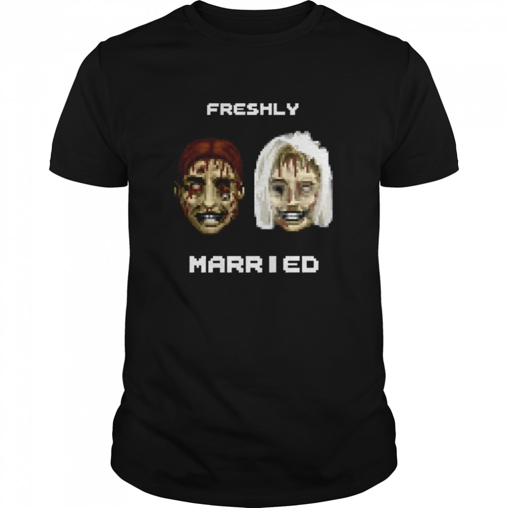 Freshly Married Horror Pixel shirt
