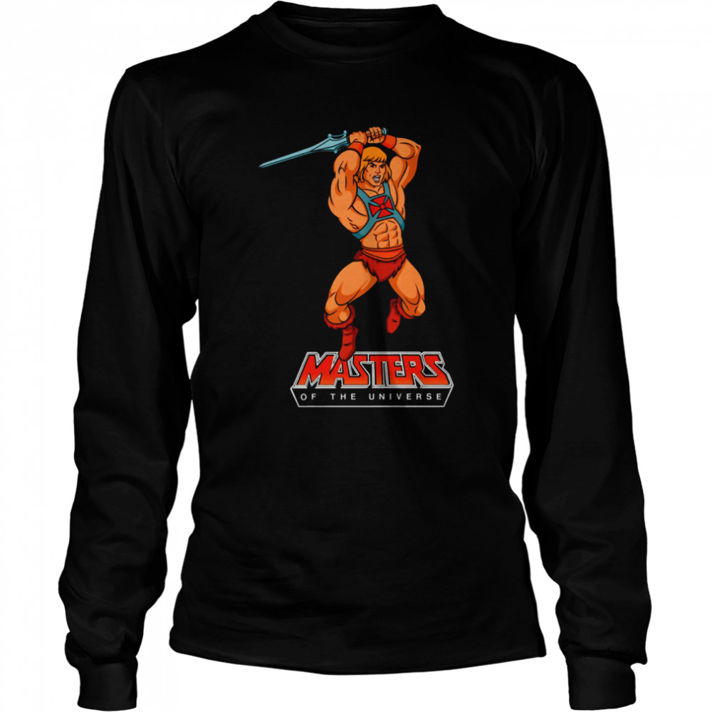 He-Man Charging Into Battle Master Of The Universe Shirt Long Sleeved T-Shirt