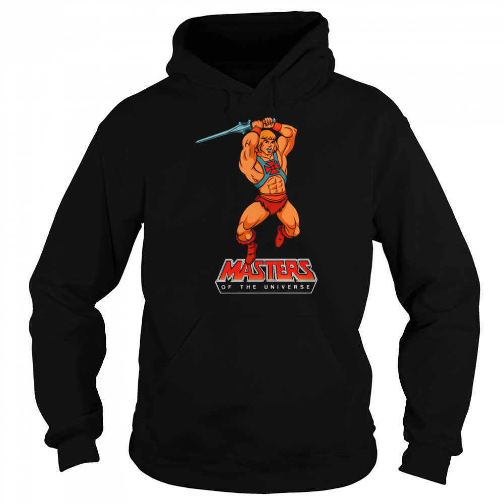 He-Man Charging Into Battle Master Of The Universe Shirt Unisex Hoodie