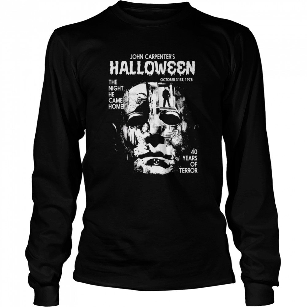 Horror Movie Michael Myers Halloween 40 Years Of Terror T Long Sleeved T Shirt