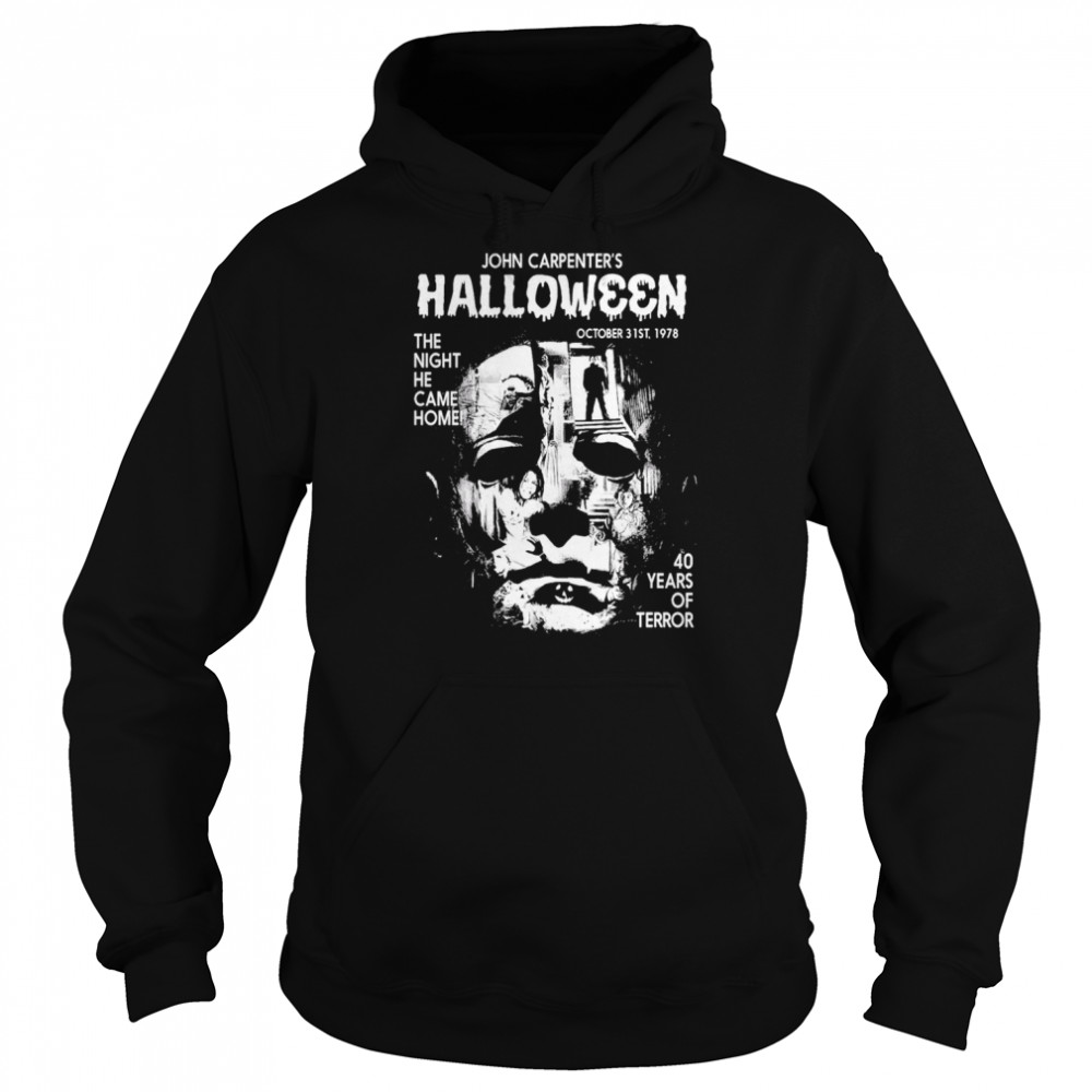Horror Movie Michael Myers Halloween 40 Years Of Terror T Unisex Hoodie