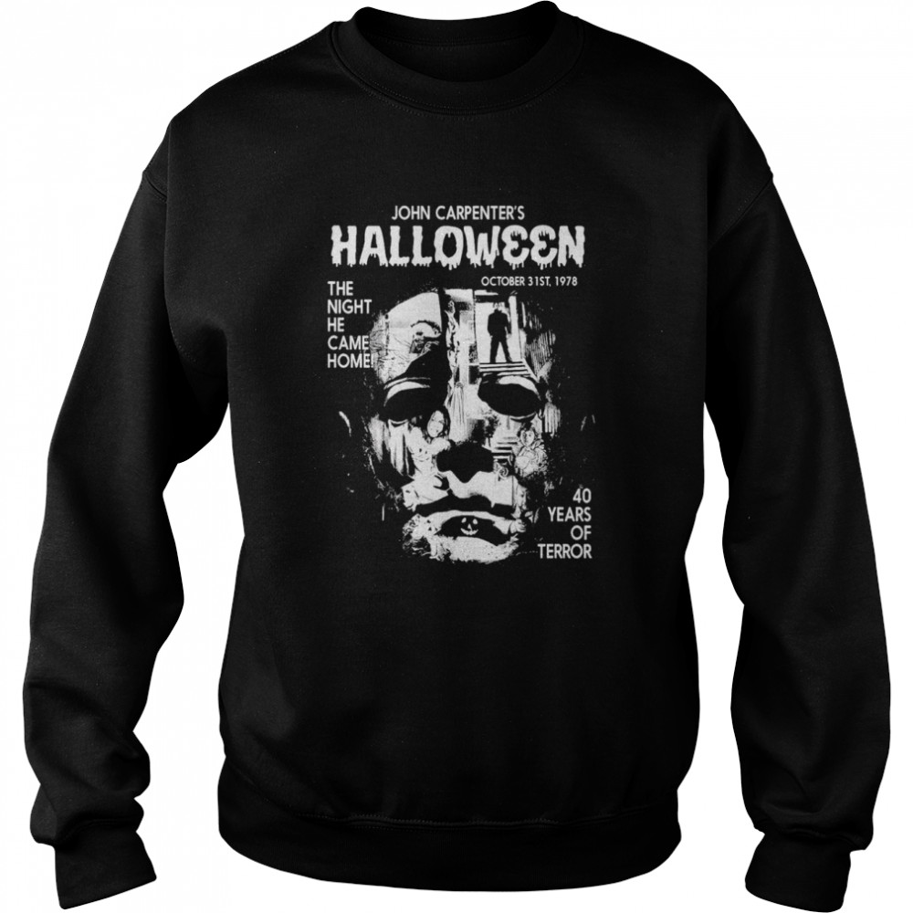 Horror Movie Michael Myers Halloween 40 Years Of Terror T- Unisex Sweatshirt