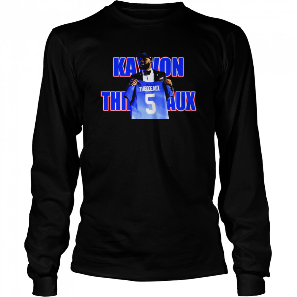 Kayvon Thibodeaux Ny Giants Football Shirt Long Sleeved T Shirt