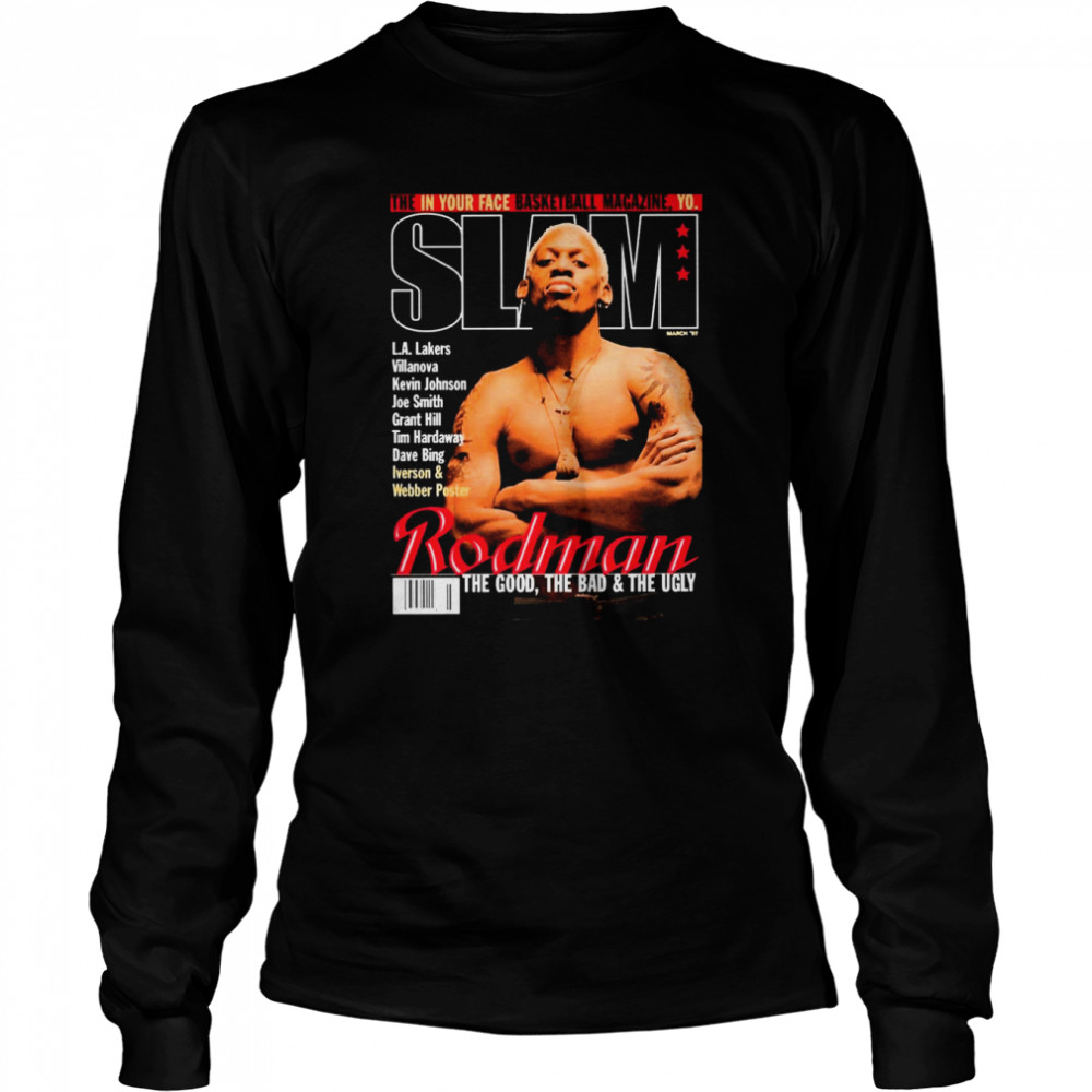 Magazine Cover Style Dennis Rodman Shirt Long Sleeved T Shirt
