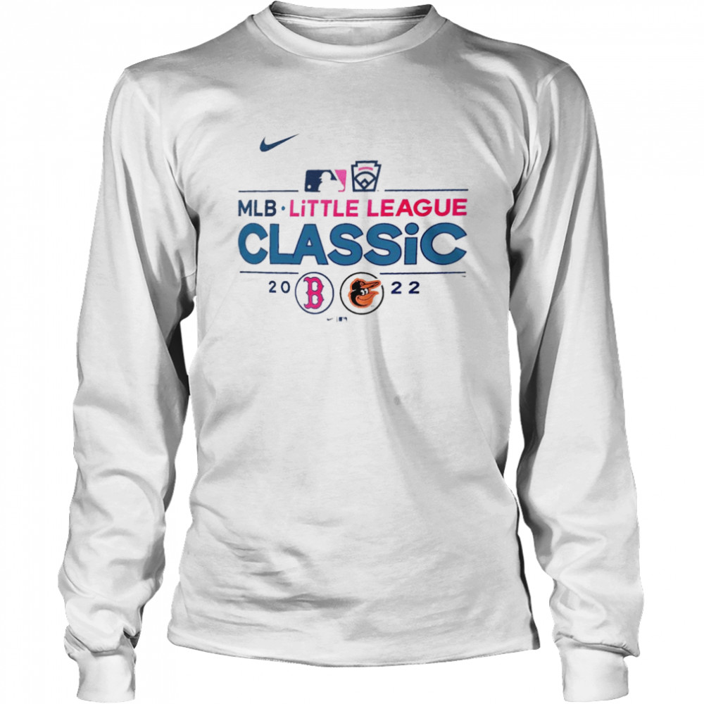 Mlb Baltimore Orioles Vs Boston Red Sox Nike 2022 Little League Classic Matchup T- Long Sleeved T-Shirt