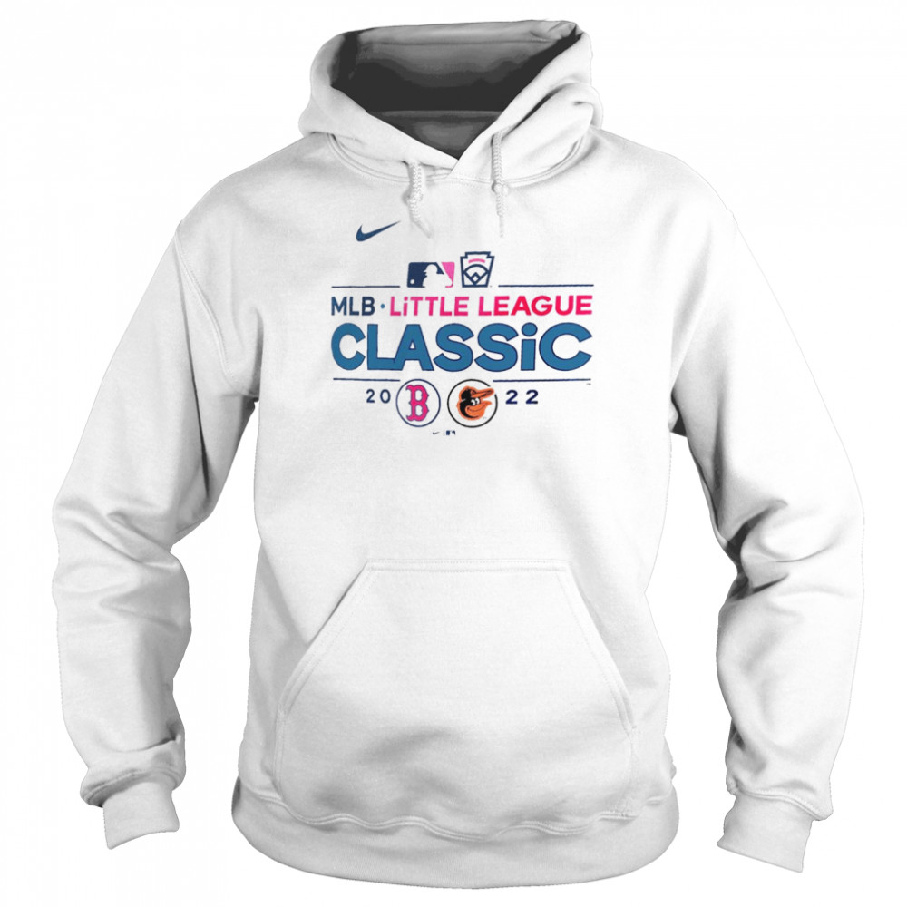 Mlb Baltimore Orioles Vs Boston Red Sox Nike 2022 Little League Classic Matchup T Unisex Hoodie