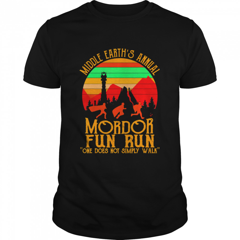 Mordor Fun Run One Does Not Simply Walk Vintage Retro shirt