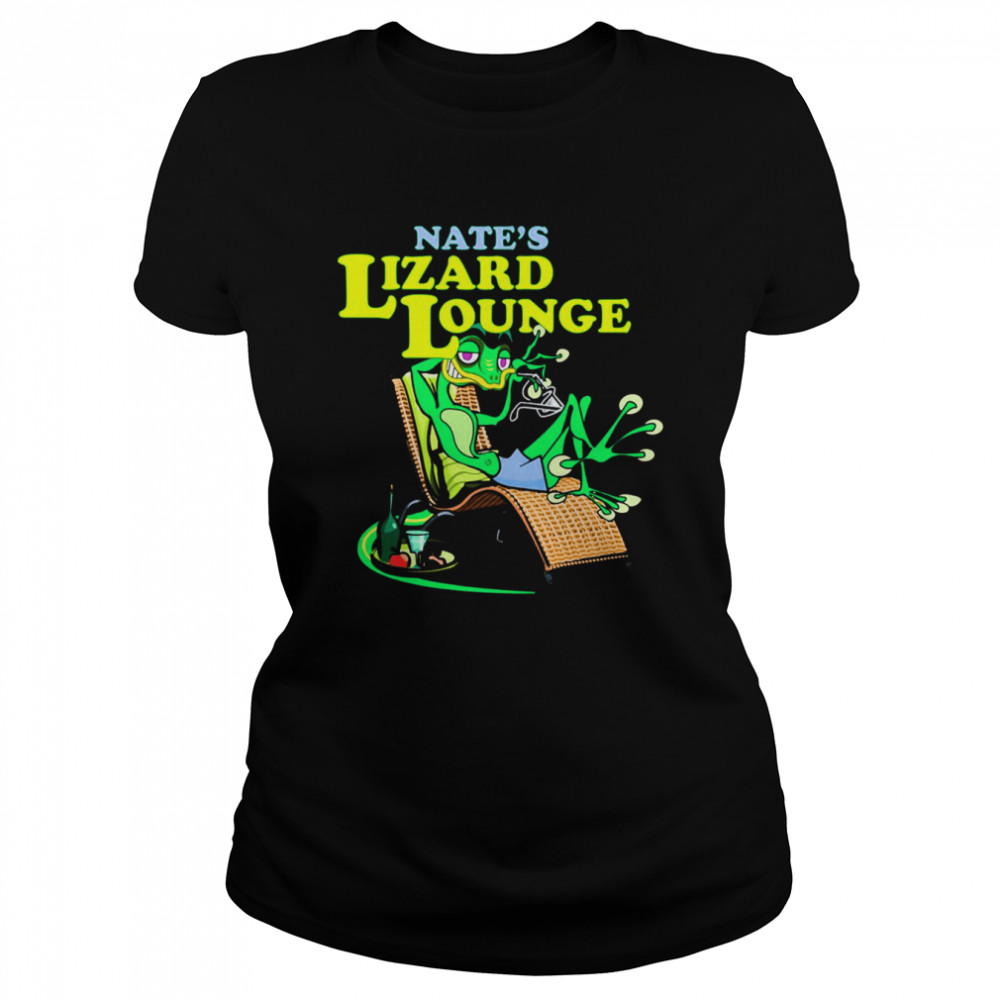 Nates Lizard Lounge T Shirt Classic Womens T Shirt
