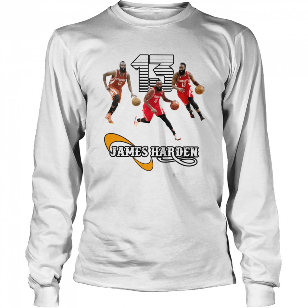 No 13 James Harden Sixers Basketball Shirt Long Sleeved T Shirt