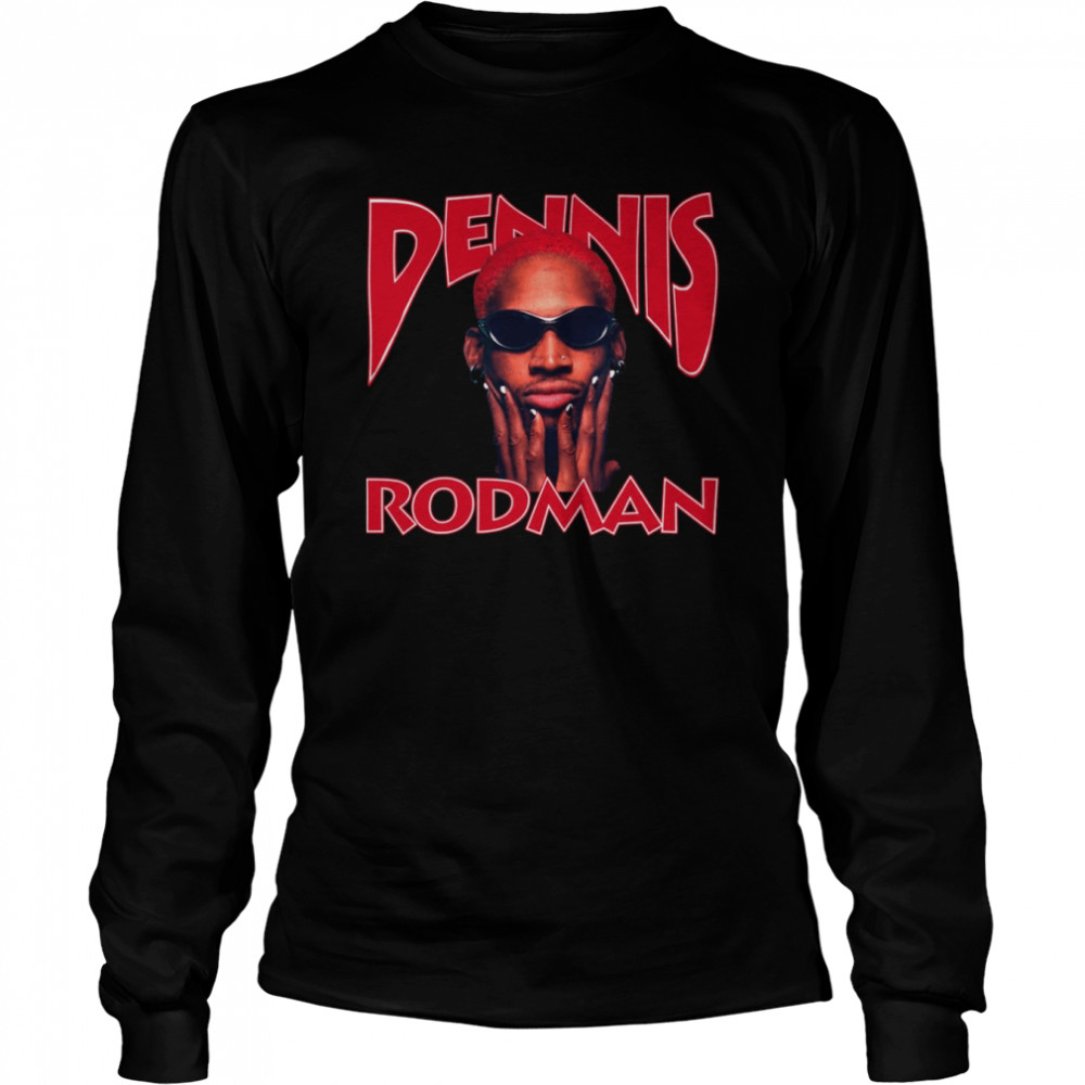 No 91 Nba Basketball Player Dennis Rodman Retro Vintage Shirt Long Sleeved T-Shirt