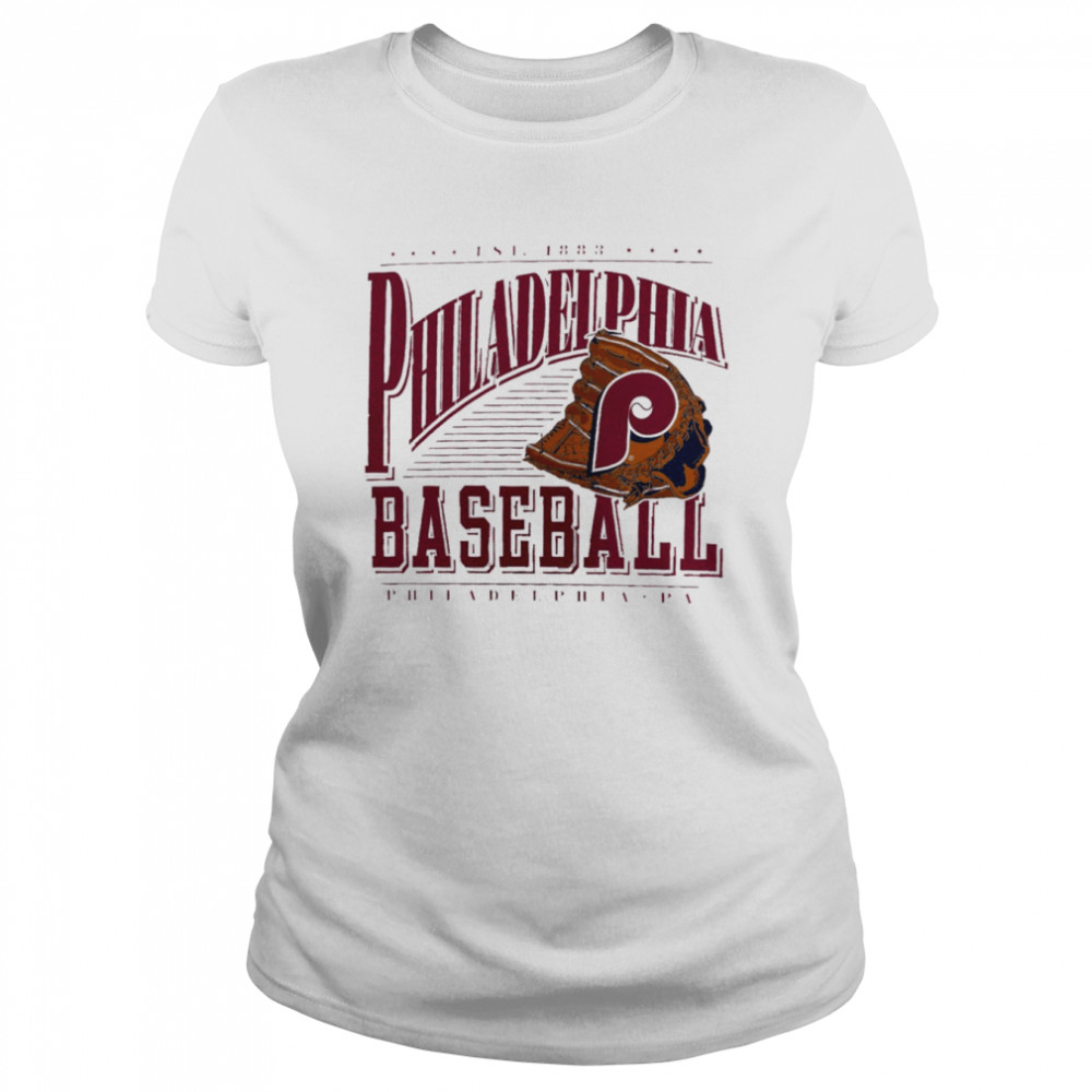 Philadelphia Phillies Cooperstown Collection Winning Time T- Classic Women'S T-Shirt