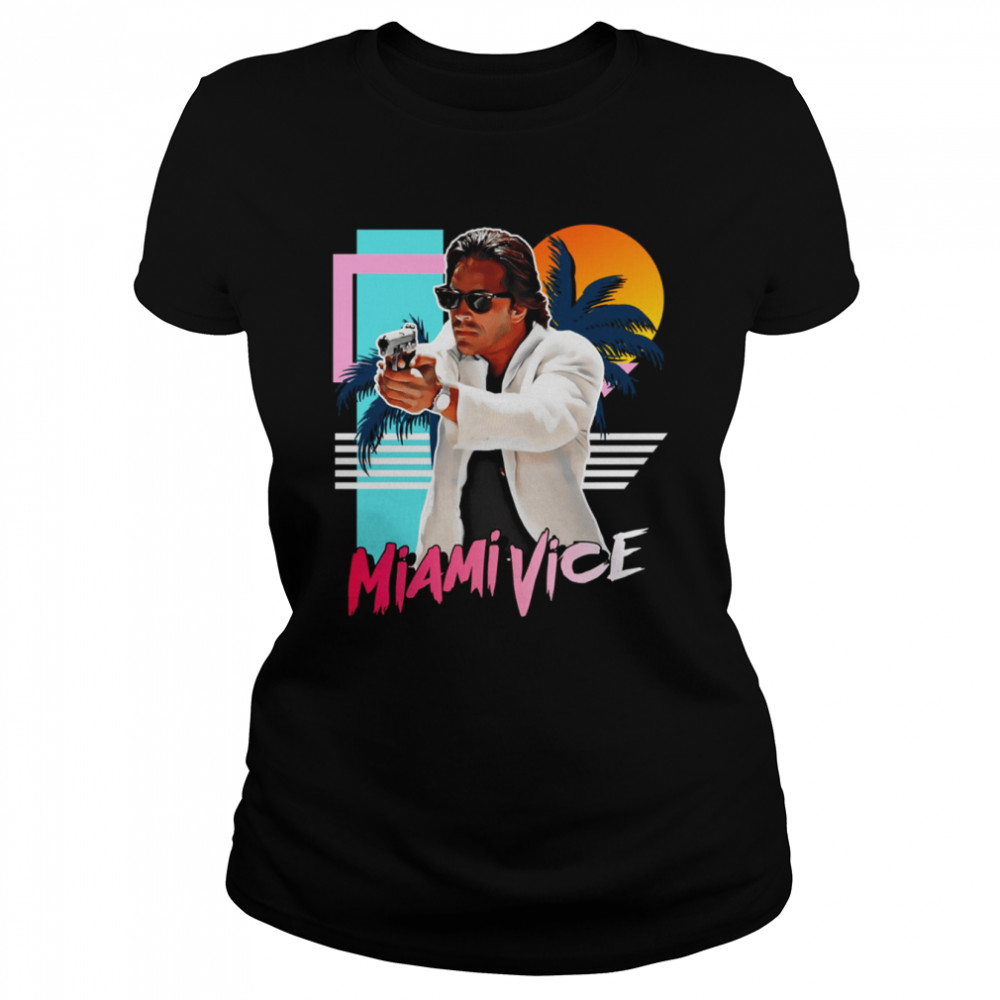 Retro Miami Vice 80S Sonny Crockett Tribute Shirt Classic Women'S T-Shirt
