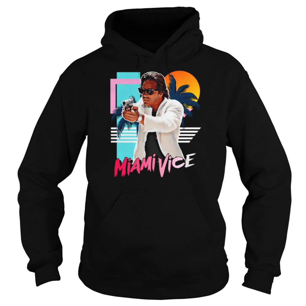 Retro Miami Vice 80S Sonny Crockett Tribute Shirt Unisex Hoodie