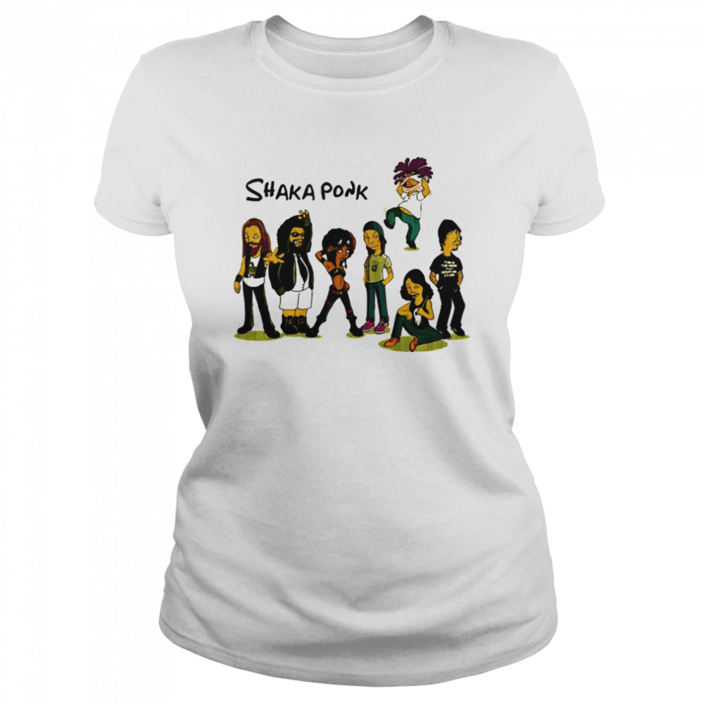 Shaka Ponk Rock Band The Simpsons Art Vintage Shirt Classic Womens T Shirt