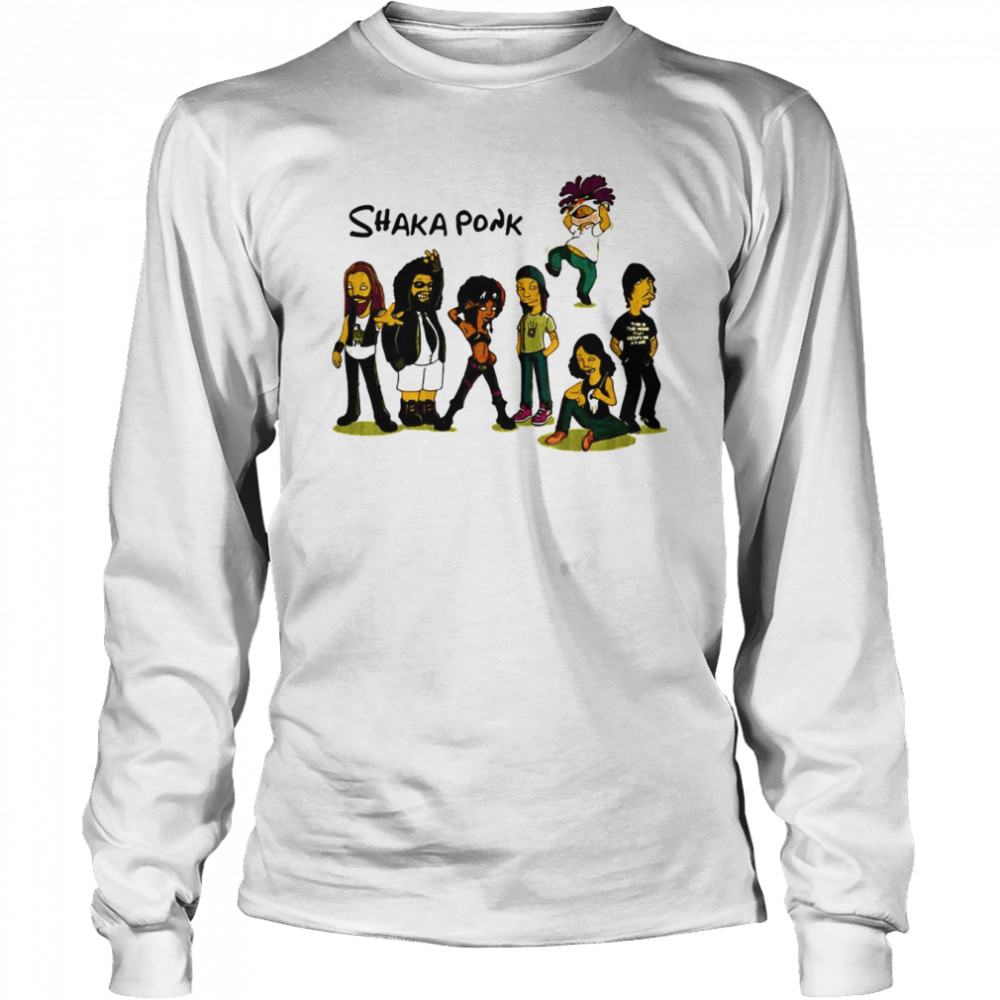 Shaka Ponk Rock Band The Simpsons Art Vintage Shirt Long Sleeved T-Shirt