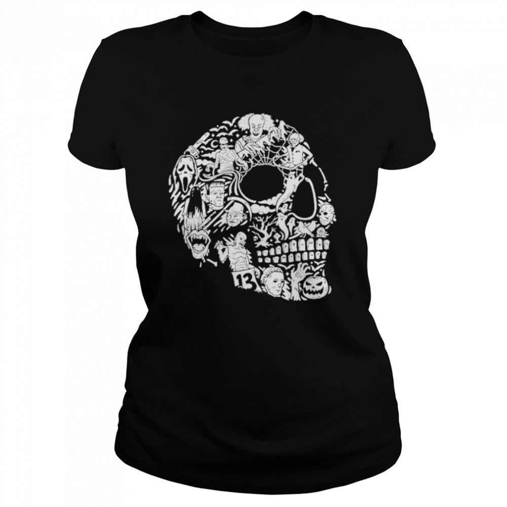Skull Horrorween Classic Womens T Shirt