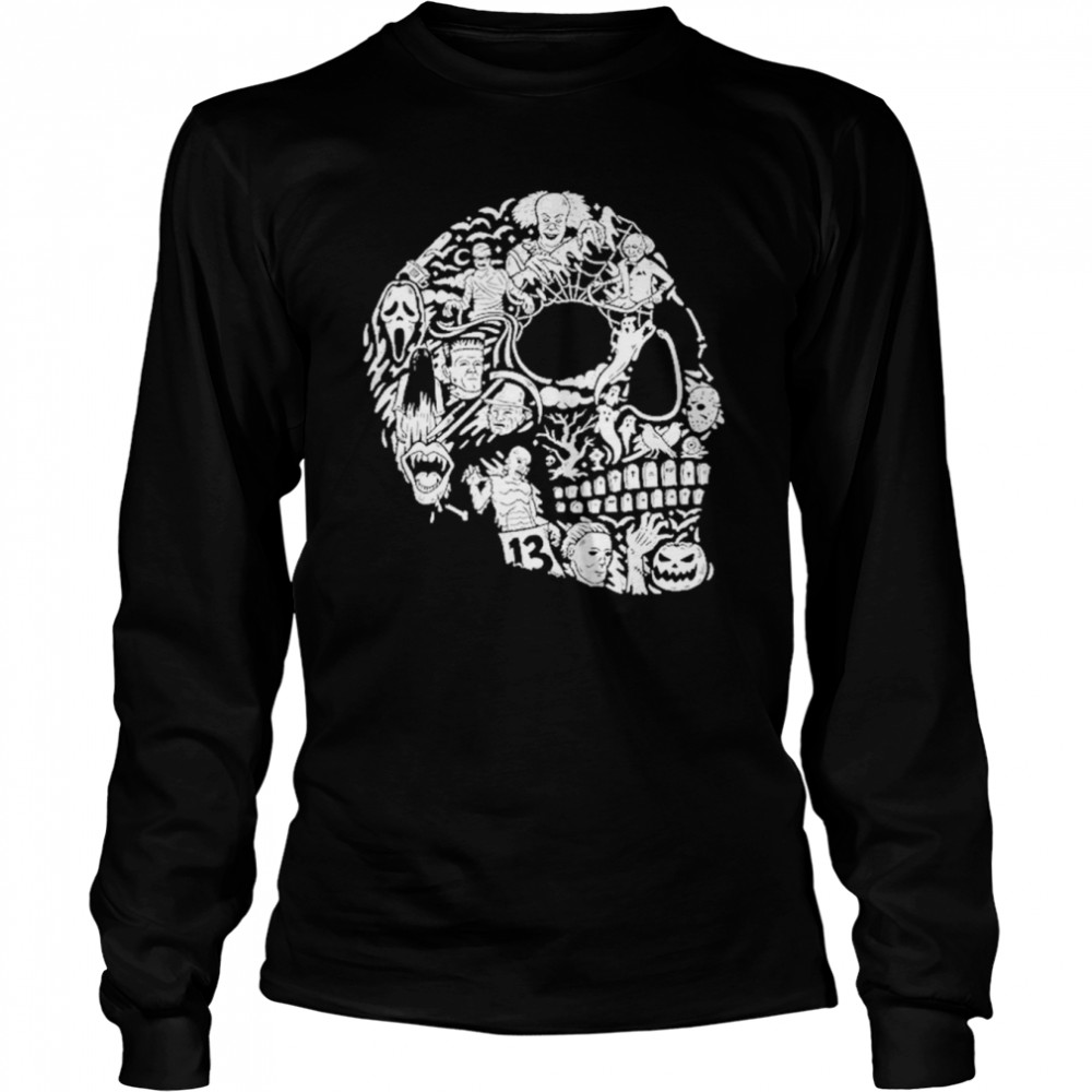 Skull Horrorween  Long Sleeved T-Shirt