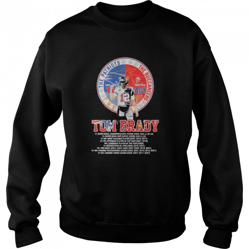 Tom Brady The Patriots 2000 2019 The Buccaneers 2020 2922 Signature Unisex Sweatshirt