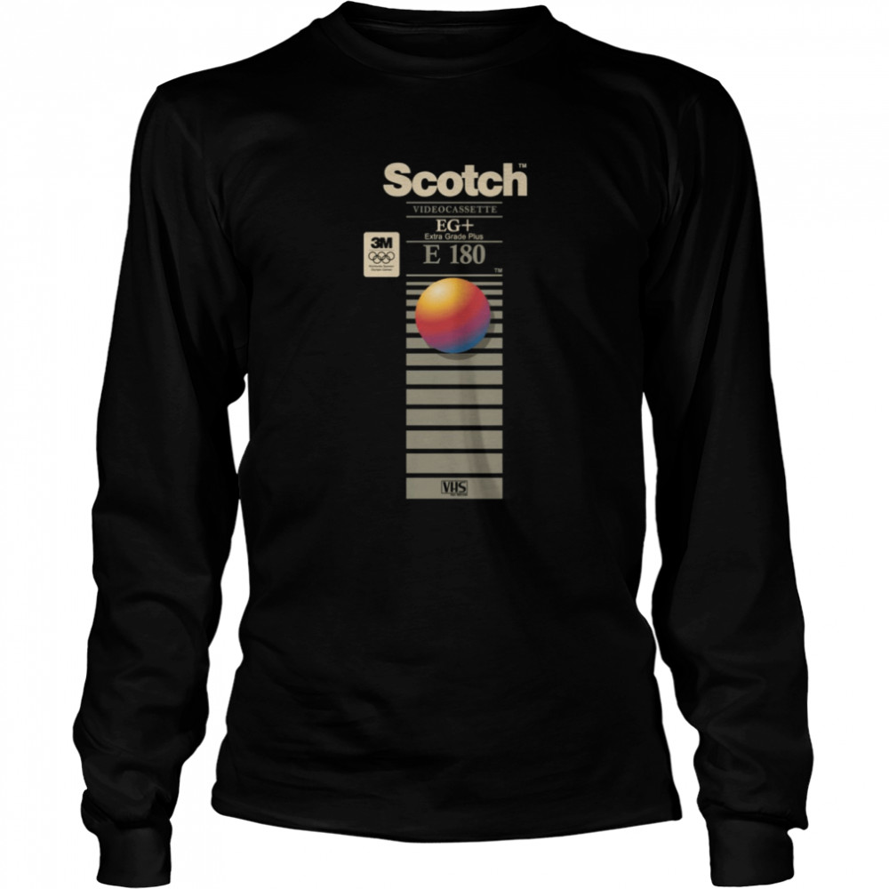 Vhs Scotch E180 Videocassette Extra Grade Plus Shirt Long Sleeved T-Shirt