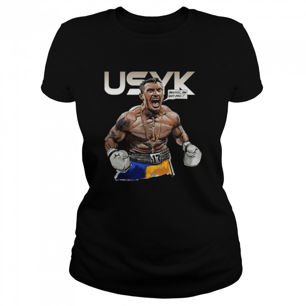 Vintage Oleksandr Usyk I Am Very Feel Heavyweight Champ Shirt Classic Womens T Shirt