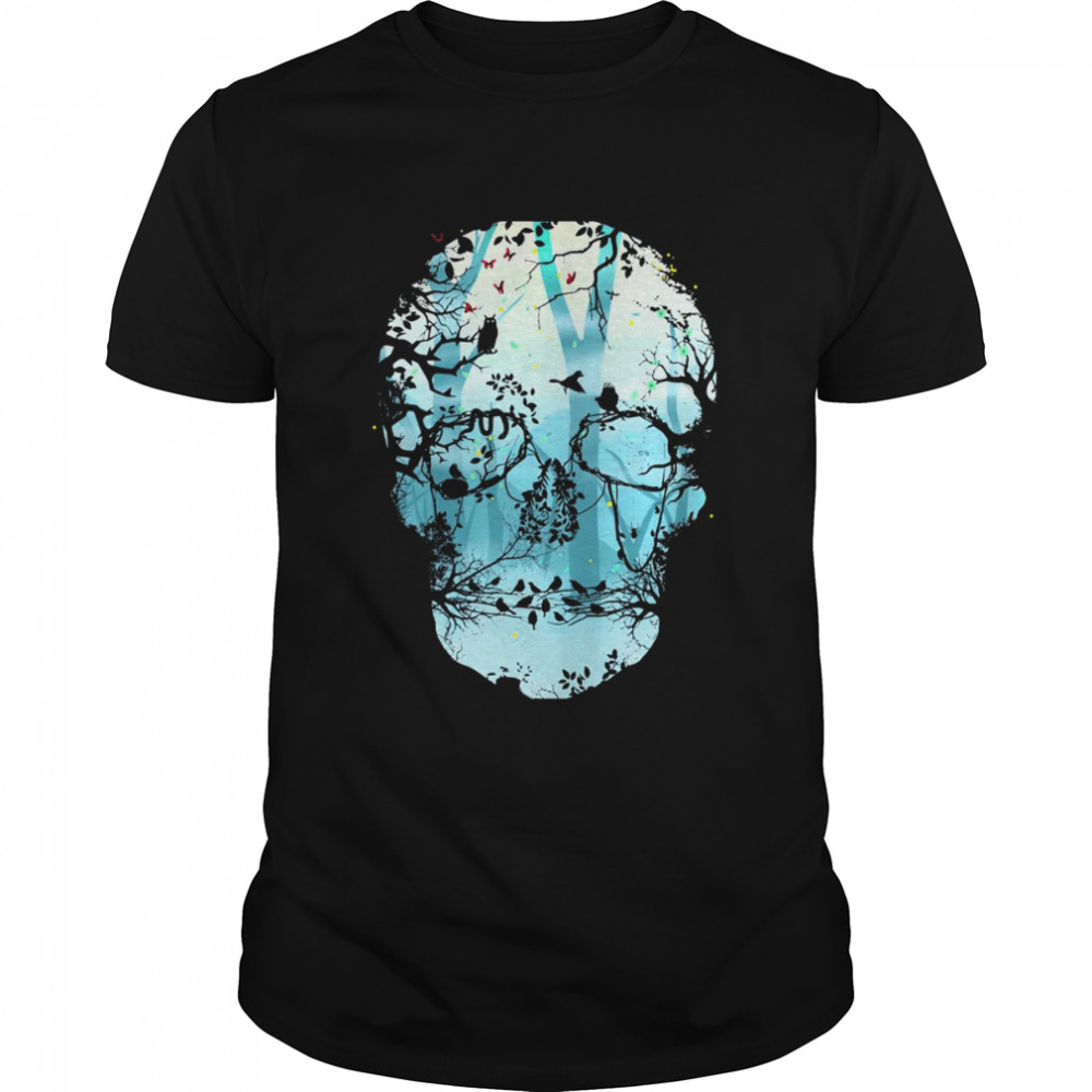 Dark Forest Skull Graphic shirt