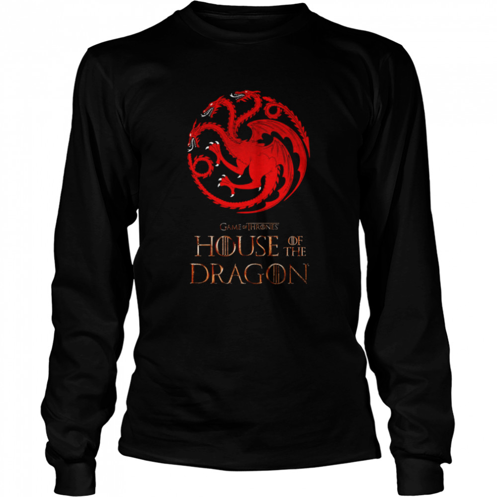 House Of Thedragon Font New Series Shirt Long Sleeved T-Shirt