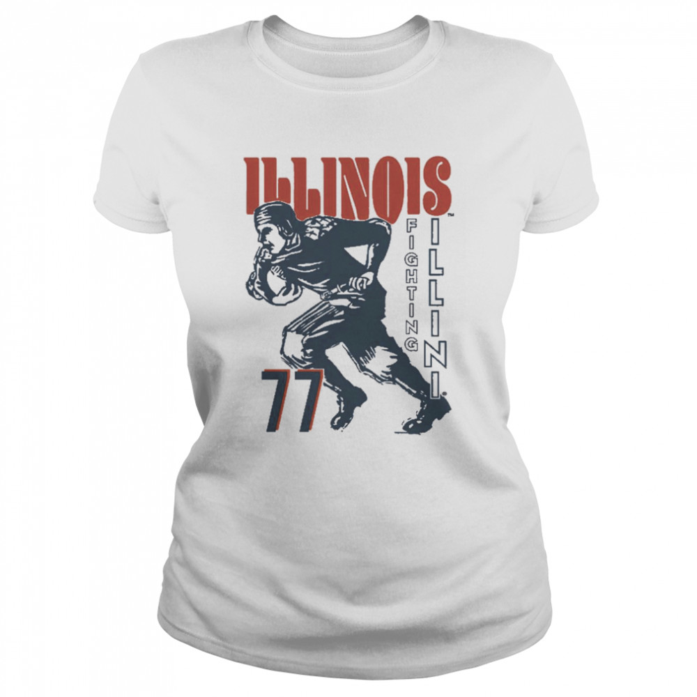Illinois Fighting Illini 77 Football Shirt Classic Womens T Shirt
