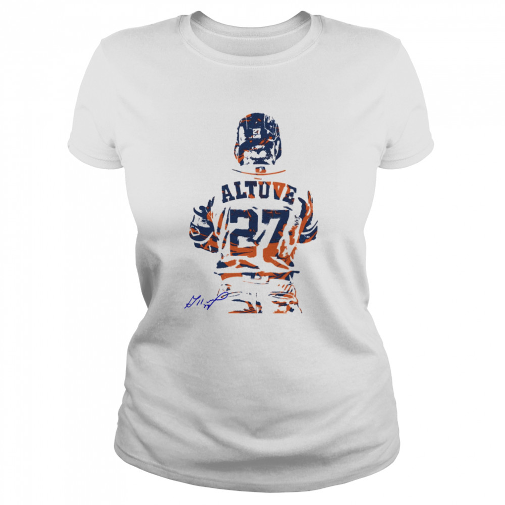 Jose Altuve 27 Signature Colour Shirt Classic Womens T Shirt