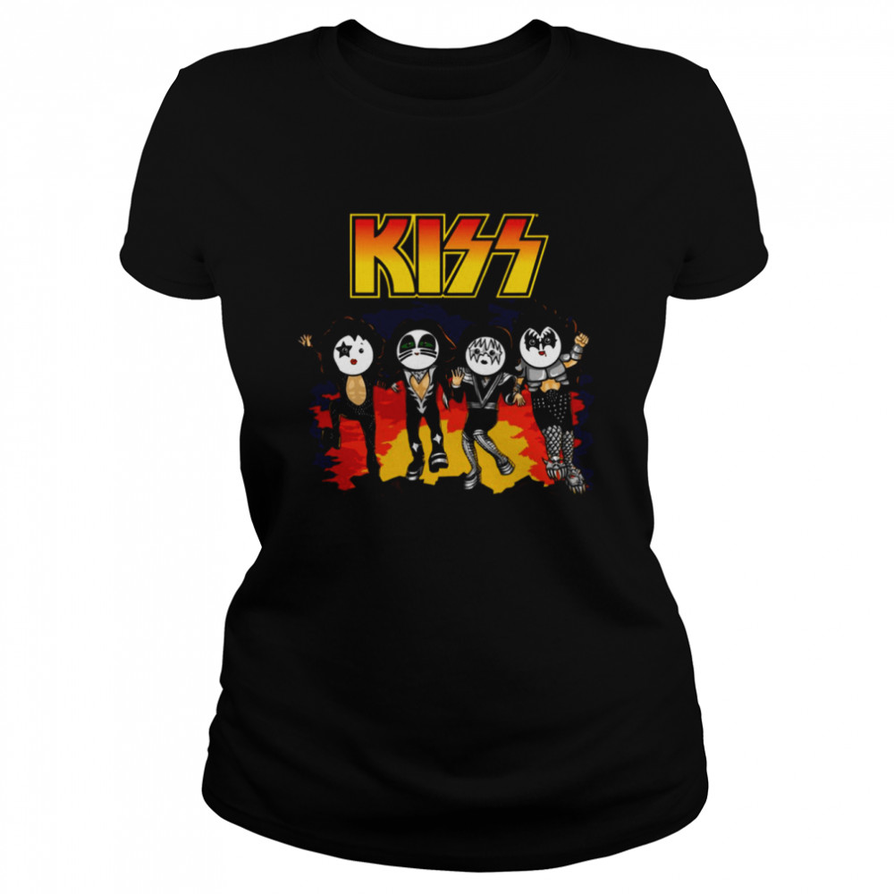 Kawaii Kiss Band Happy Halloween Shirt Classic Women'S T-Shirt