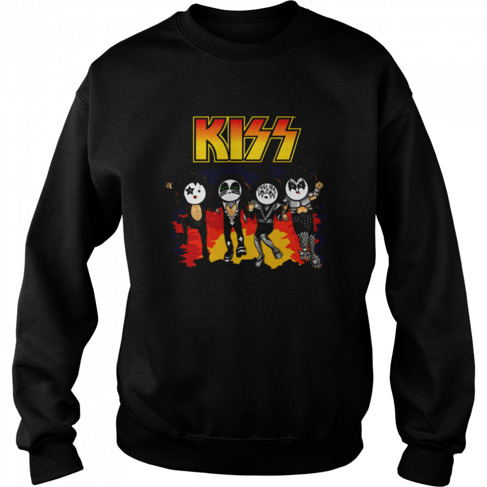 Kawaii Kiss Band Happy Halloween Shirt Unisex Sweatshirt