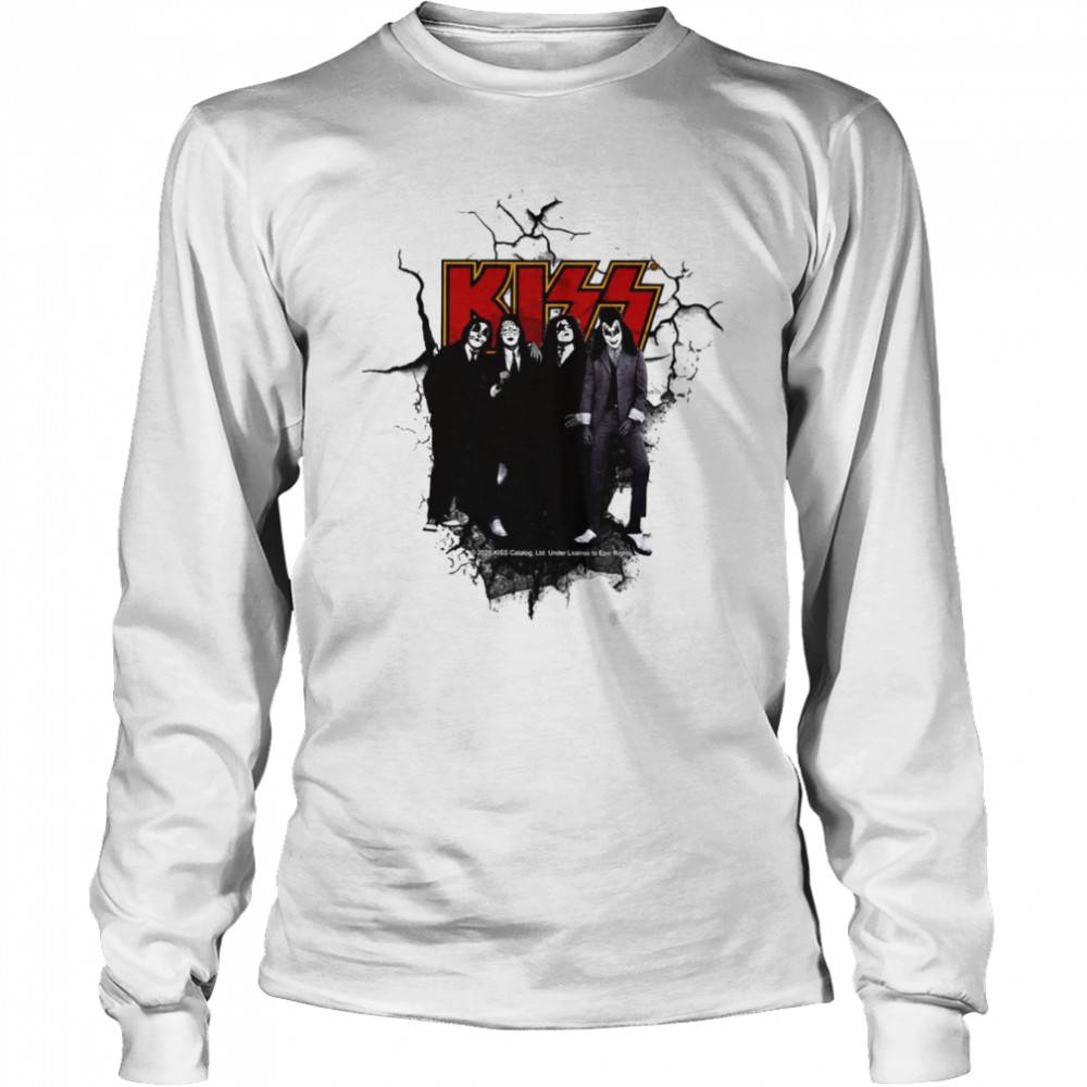 Kiss The Band Dressed To Kill Red Shirt Long Sleeved T Shirt