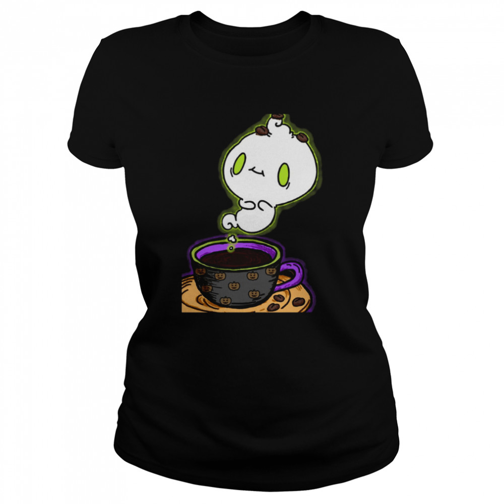 More Espresso Less Depresso Halloween Cute Ghost Shirt Classic Womens T Shirt