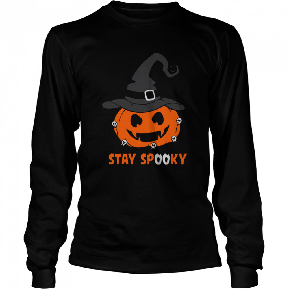 The Pumpkin Witch Stay Spooky Halloween Shirt Long Sleeved T-Shirt