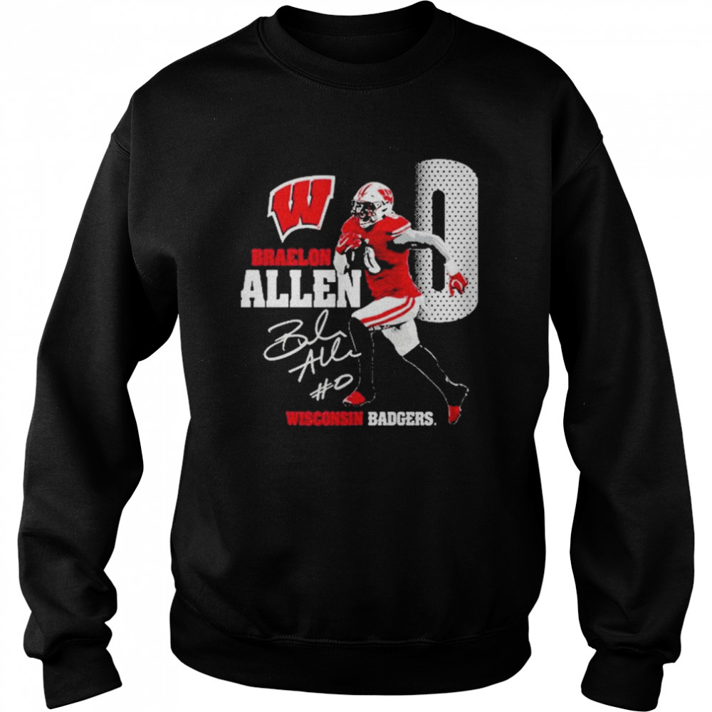 Wisconsin Badgers Braelon Allen Action Signature T Unisex Sweatshirt