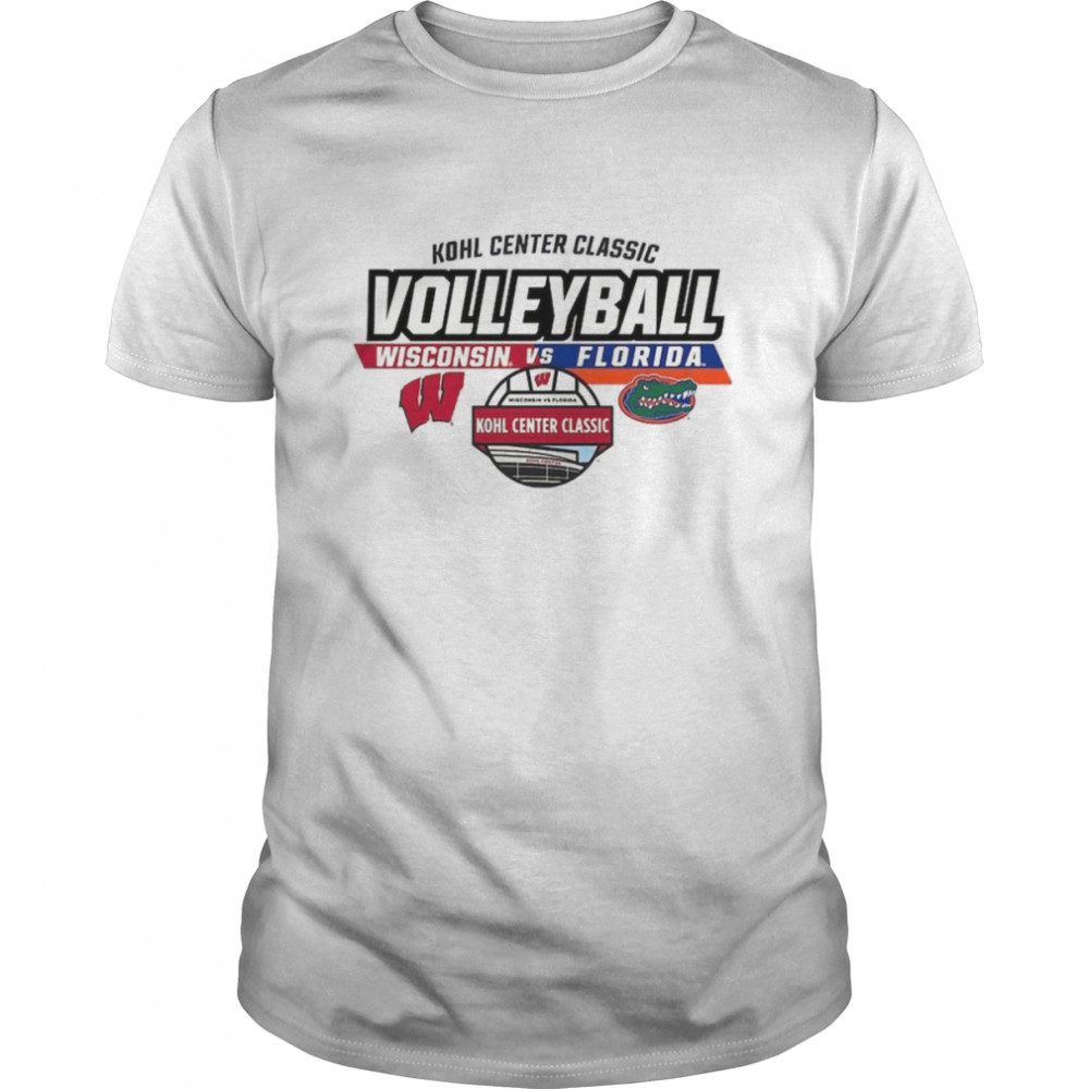Wisconsin Badgers vs. Florida Gators 2022 Kohl Center Classic Volleyball Matchup T-Shirt