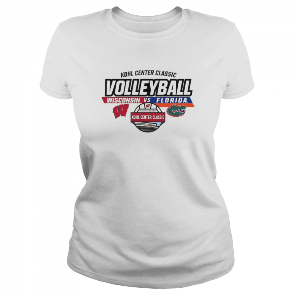 Wisconsin Badgers Vs Florida Gators 2022 Kohl Center Classic Volleyball Matchup T Classic Womens T Shirt