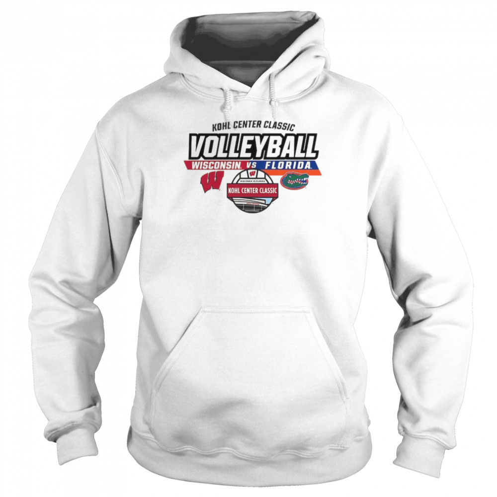 Wisconsin Badgers Vs. Florida Gators 2022 Kohl Center Classic Volleyball Matchup T- Unisex Hoodie