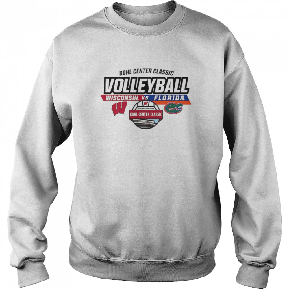 Wisconsin Badgers Vs. Florida Gators 2022 Kohl Center Classic Volleyball Matchup T- Unisex Sweatshirt