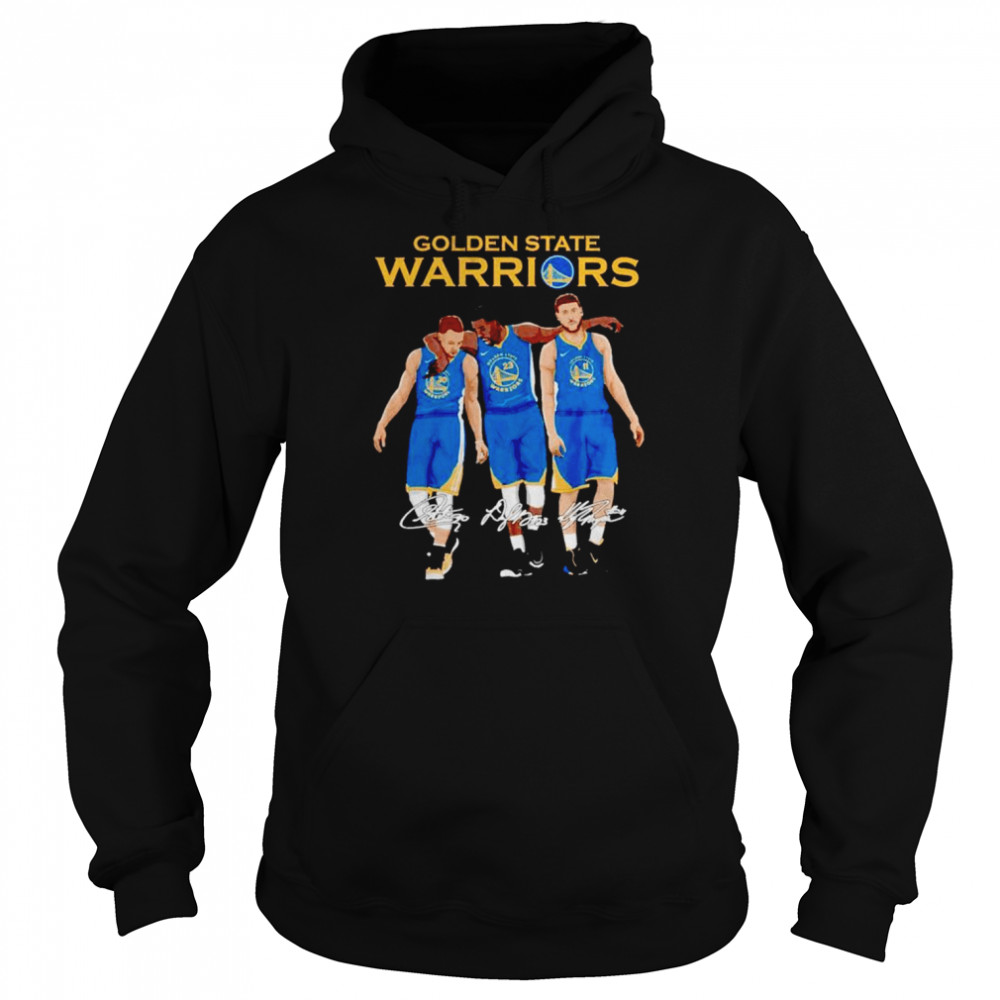 Golden State Warriors Curry Green Thompson Signatures Shirt Unisex Hoodie