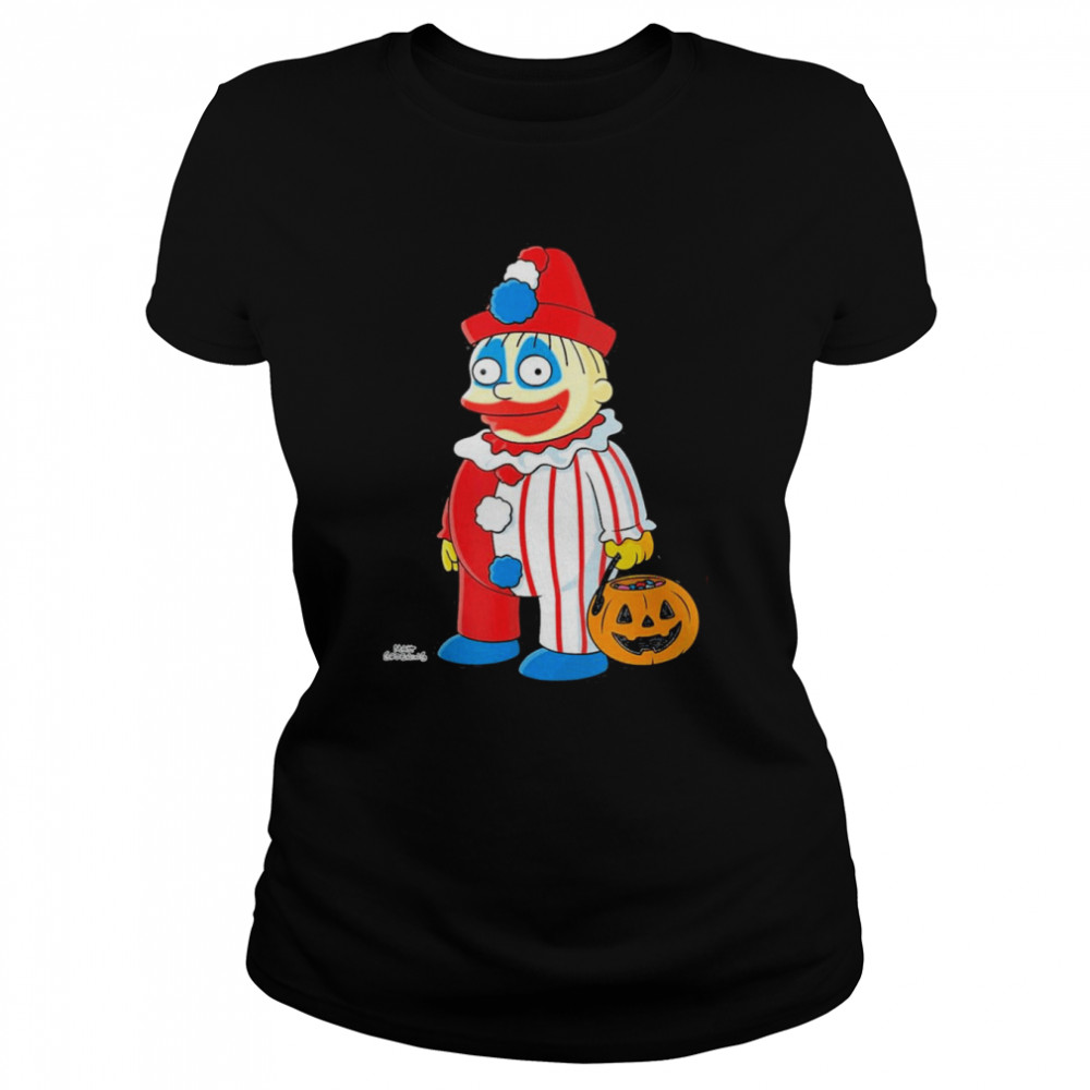 The Simpsons Ralph Clown Treehouse Of Horror Halloween T- Classic Women'S T-Shirt