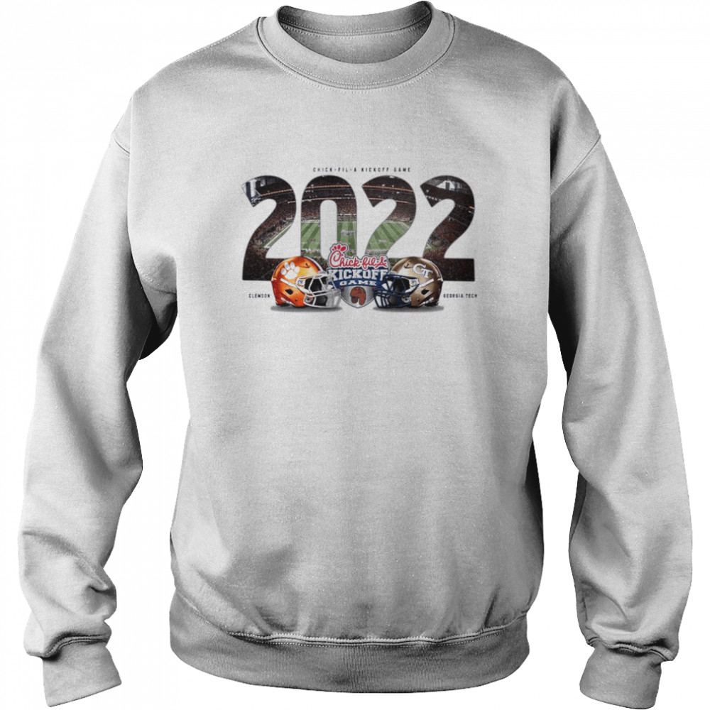 2022 chick fil a kickoff game clemson tigers and georgia tech yellow jackets unisex sweatshirt