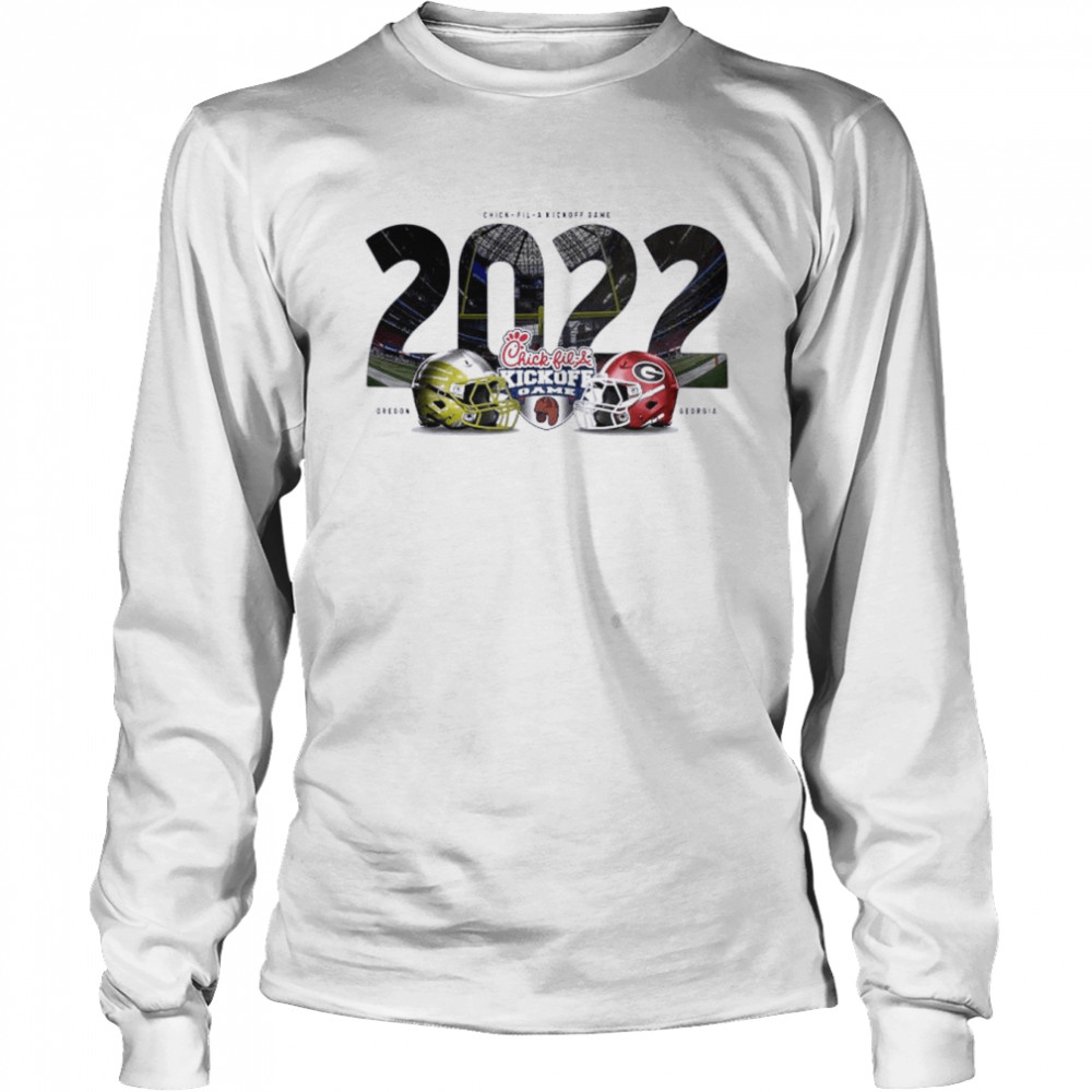 2022 Chick-fil-a Kickoff Game Georgia Bulldogs And Oregon Ducks  Long Sleeved T-shirt