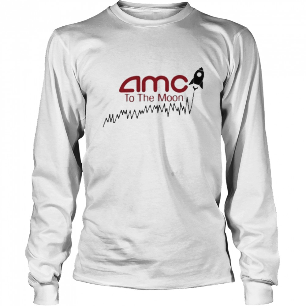 Amc To The Moon Apes Not Leaving  Long Sleeved T-shirt