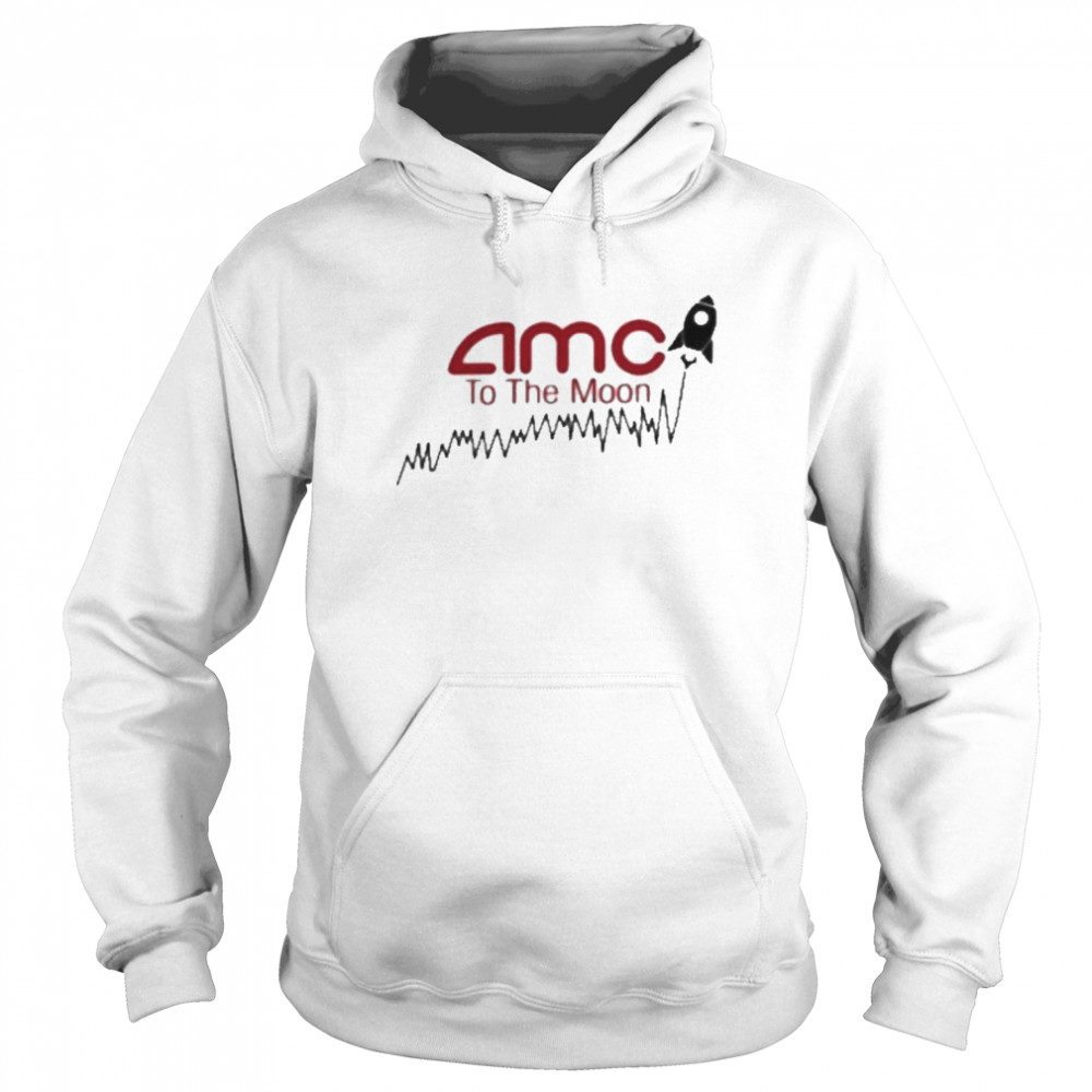amc to the moon apes not leaving unisex hoodie