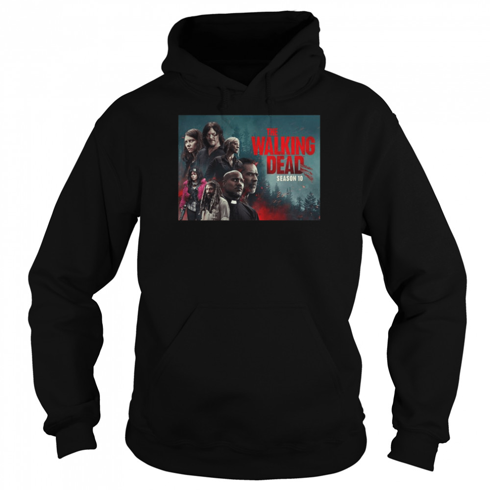 awesome the walking dead season 10 movie unisex hoodie