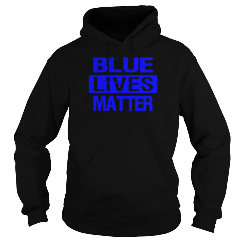 Blue lives matter black lives matter logo shirt Unisex Hoodie